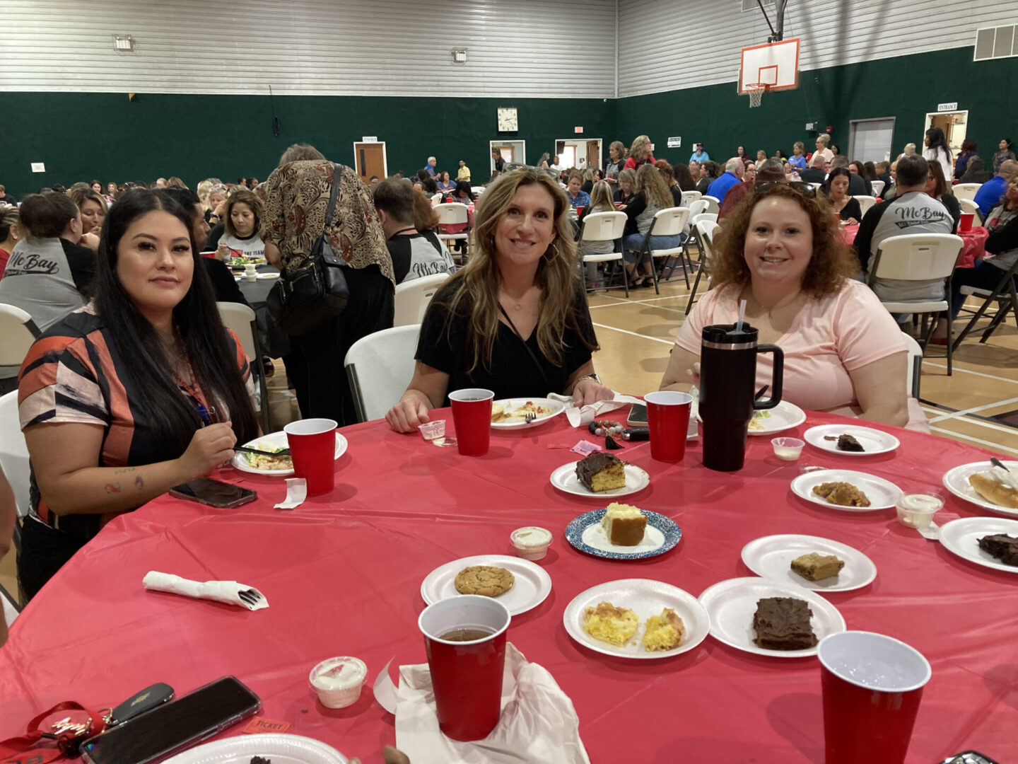Jodie and fellow teachers enjoy lunch together at the Teachers Appreciation Celebration for the Mexia schools.