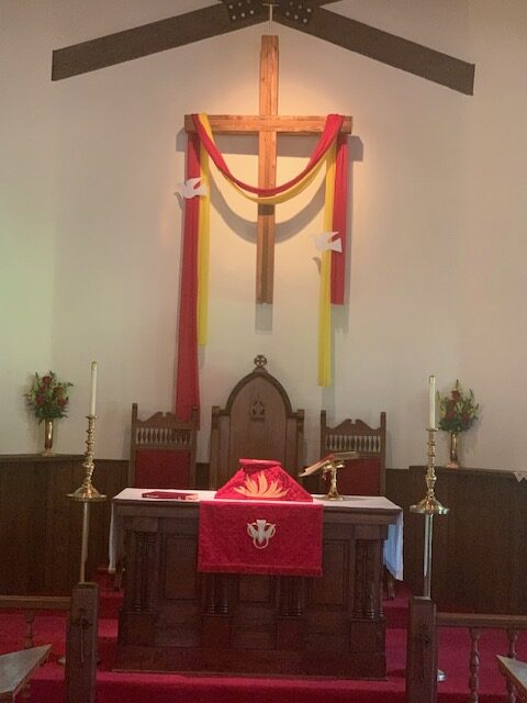 Altar Prepared for Pentecost